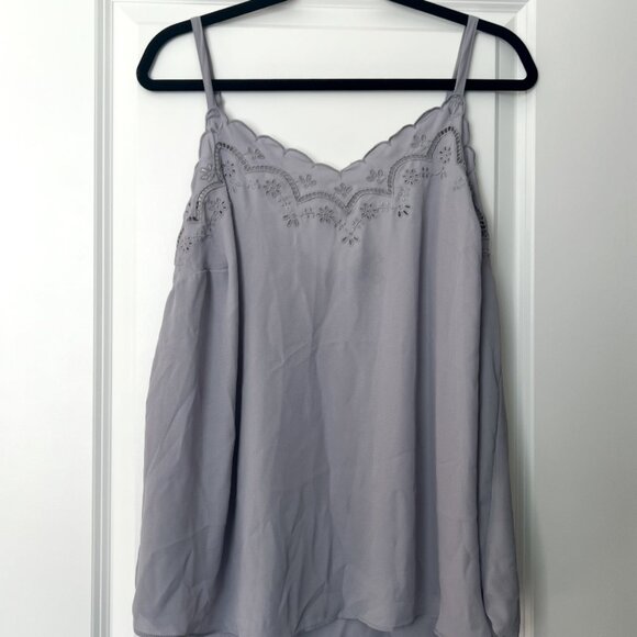 torrid Tops - Torrid Lavender Georgette Lace Trim Cami Top – Size 0 (Large 12/14)